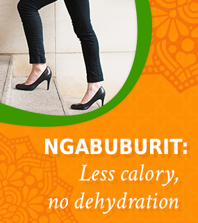 NGABUBURIT : LESS CALORY, NO DEHYDRATION